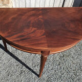 Half moon console, empire style, wood, vintage