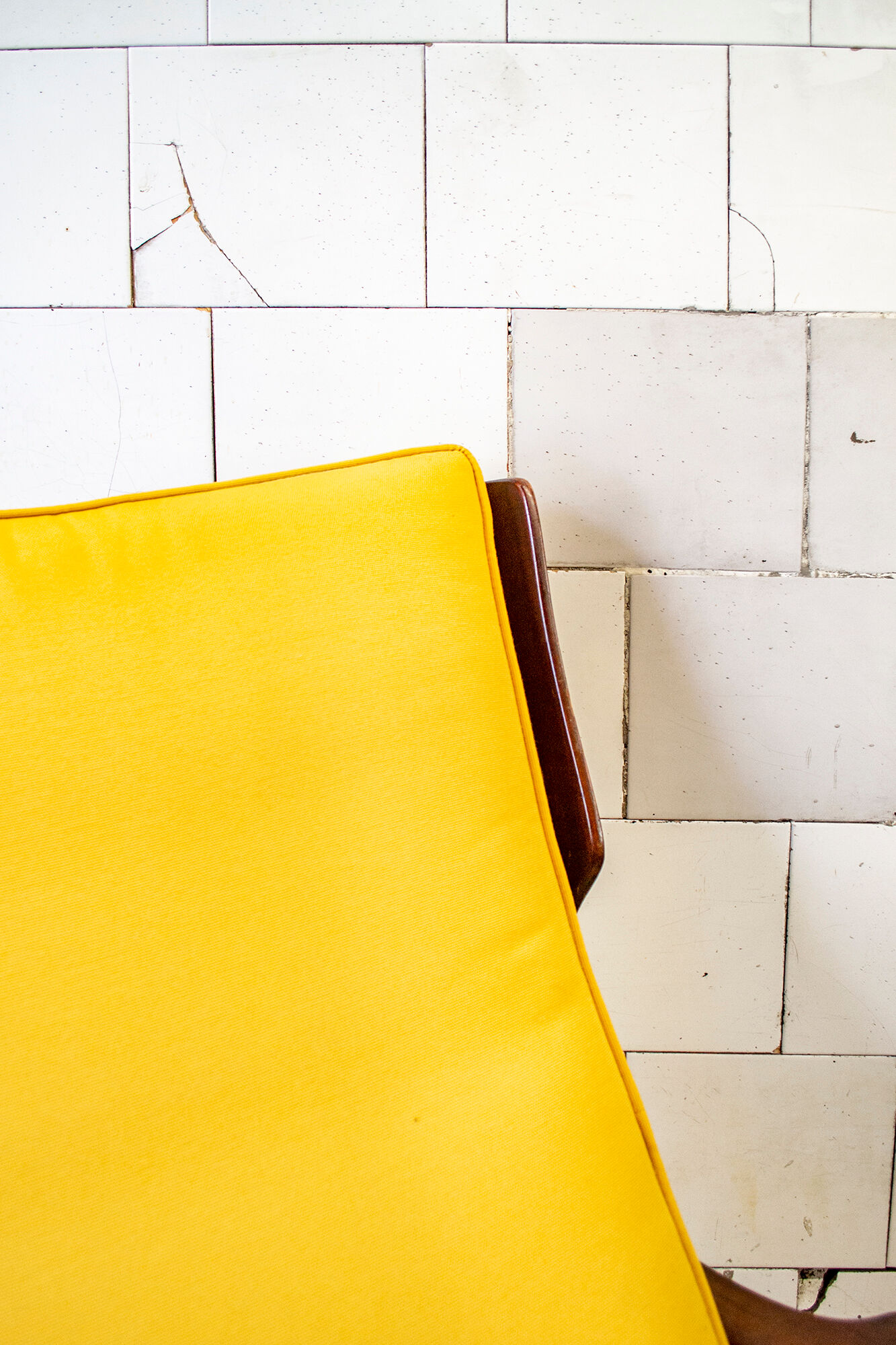 Recliner wooden armchair, Italy 50s