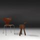 Tabouret en chêne fait main rustique, France, 19ème siècle