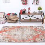 3x6 beige and red carpet rug