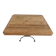 Coffee table Large stylish solid wood top and wrought iron foot