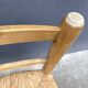 Set of 2 chairs in raw wood and straw from the 50s
