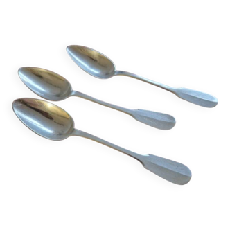 Christofle - 3 small silver-plated coffee spoons - Cluny model