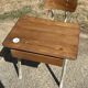 Renovated antique desk with inkwell