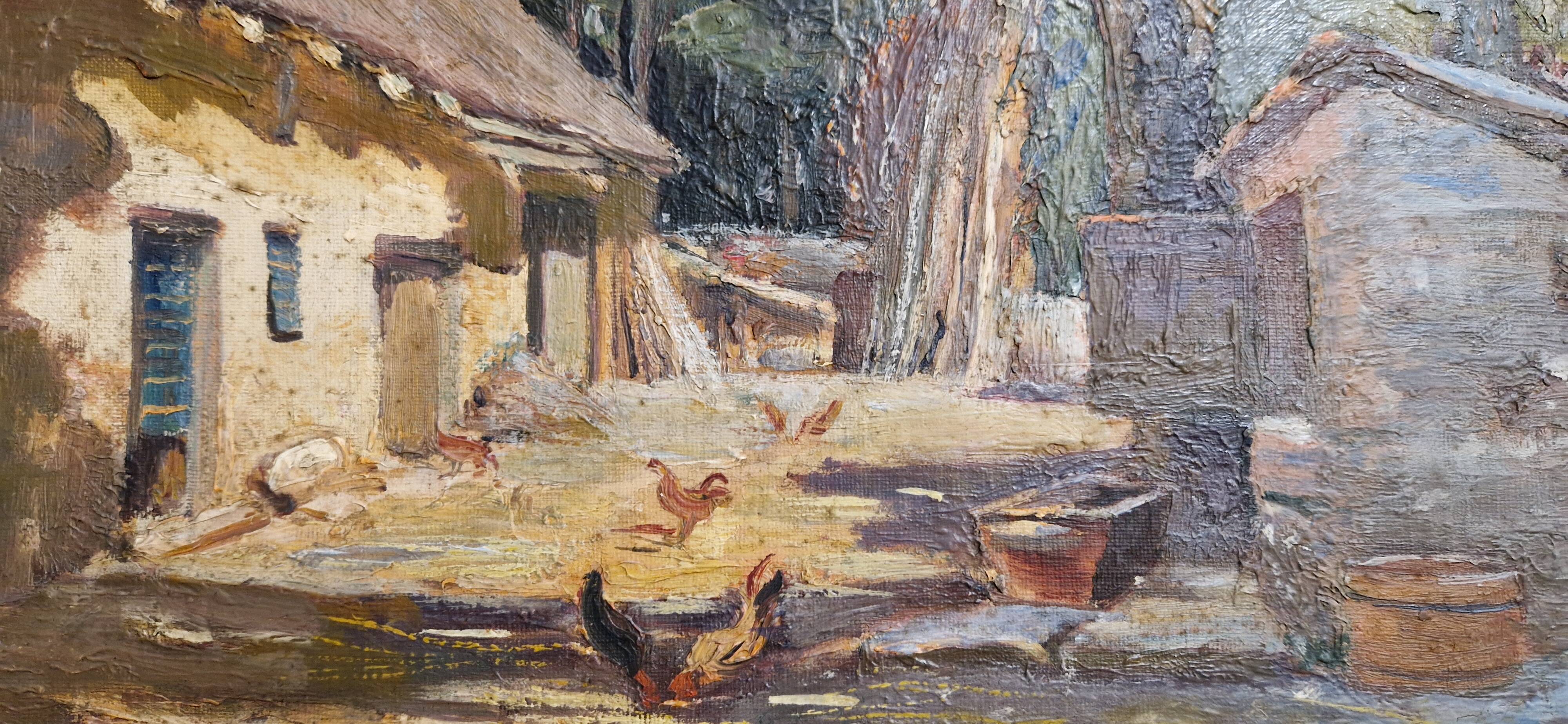 Sunny farmhouse painting