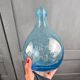 Vintage Italian aqua blue carafe "Fruit Juice", relief glass Casadis Milano