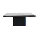 Coffee table mirror tray and leather