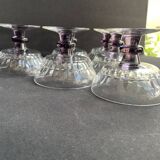 6 Colored cut crystal bowls – Val Saint Lambert