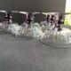 6 Colored cut crystal bowls – Val Saint Lambert