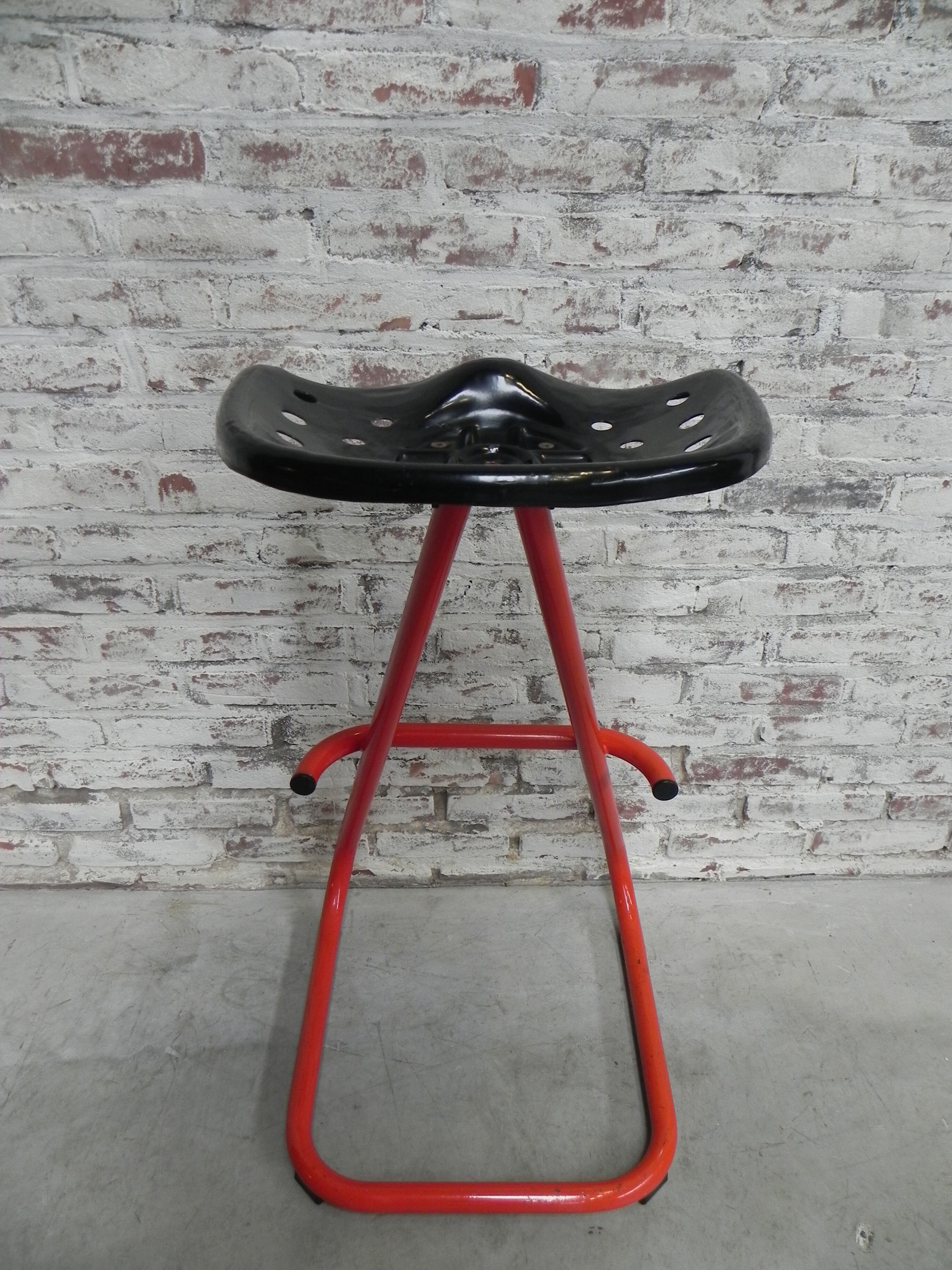Tabouret bar vintage acier siège de tracteur