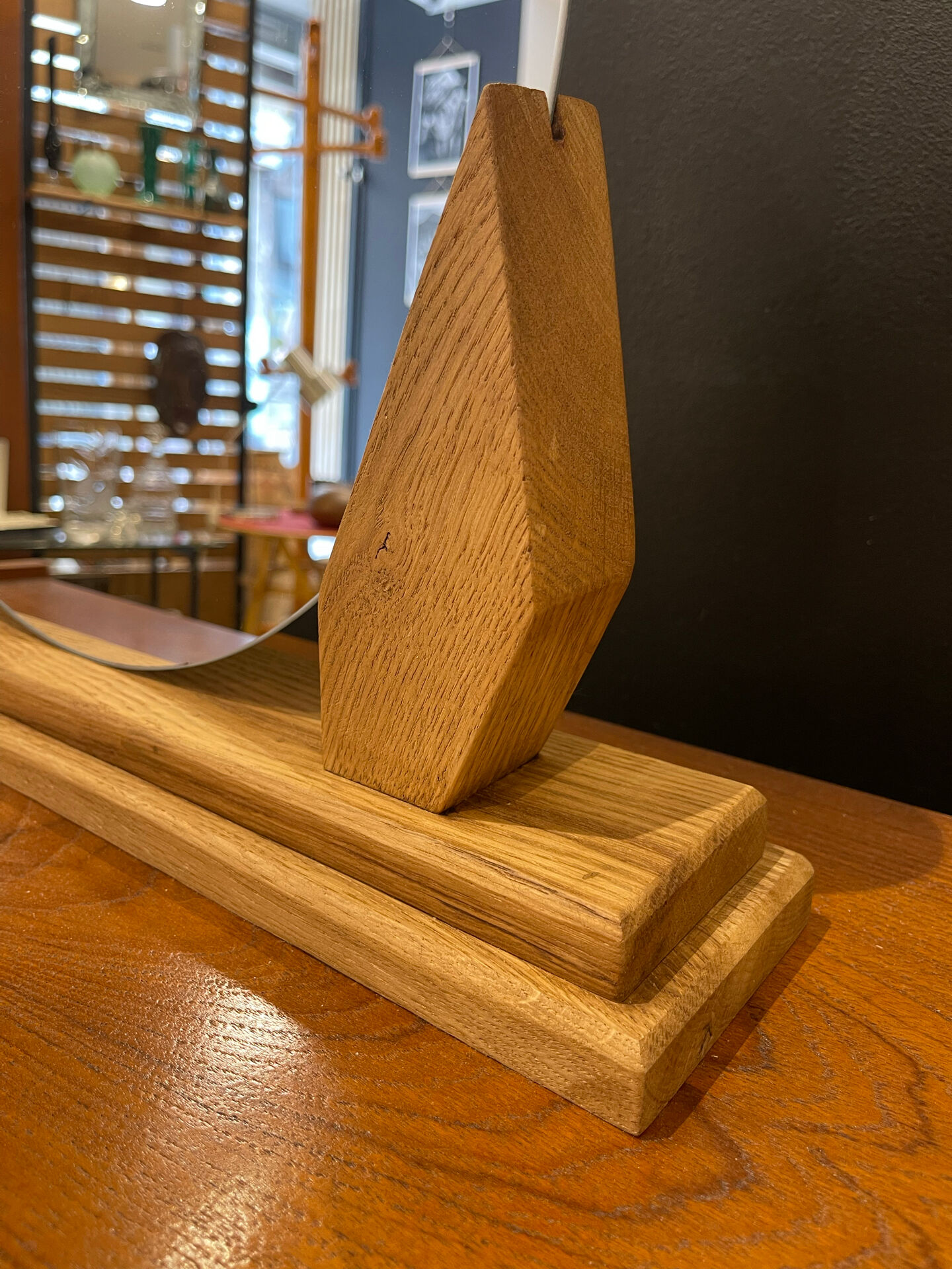 Oak tabletop mirror 1950