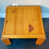 Table basse vintage pin massif