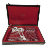 15 Christofle Spatours engraved RV 21.8cm table cutlery 30p early 20th century