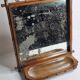 Miroir de barbier d'époque Napoléon III en bois imitant le bambou, à poser ou à suspendre
