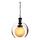 Italian chandelier by MAZZEGA in metal, wood and Murano glass 1970