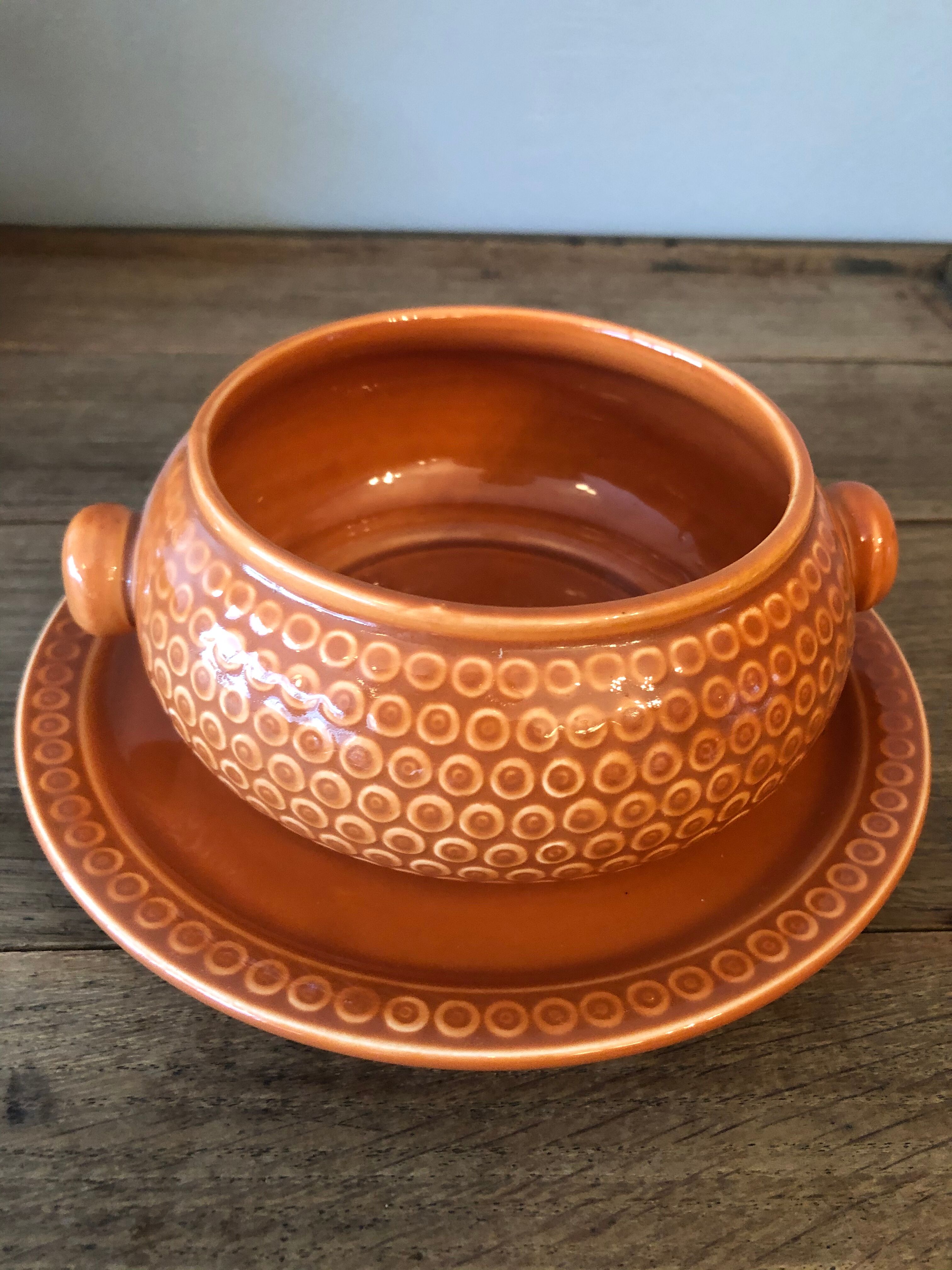 Set of 6 Gien soup bowls