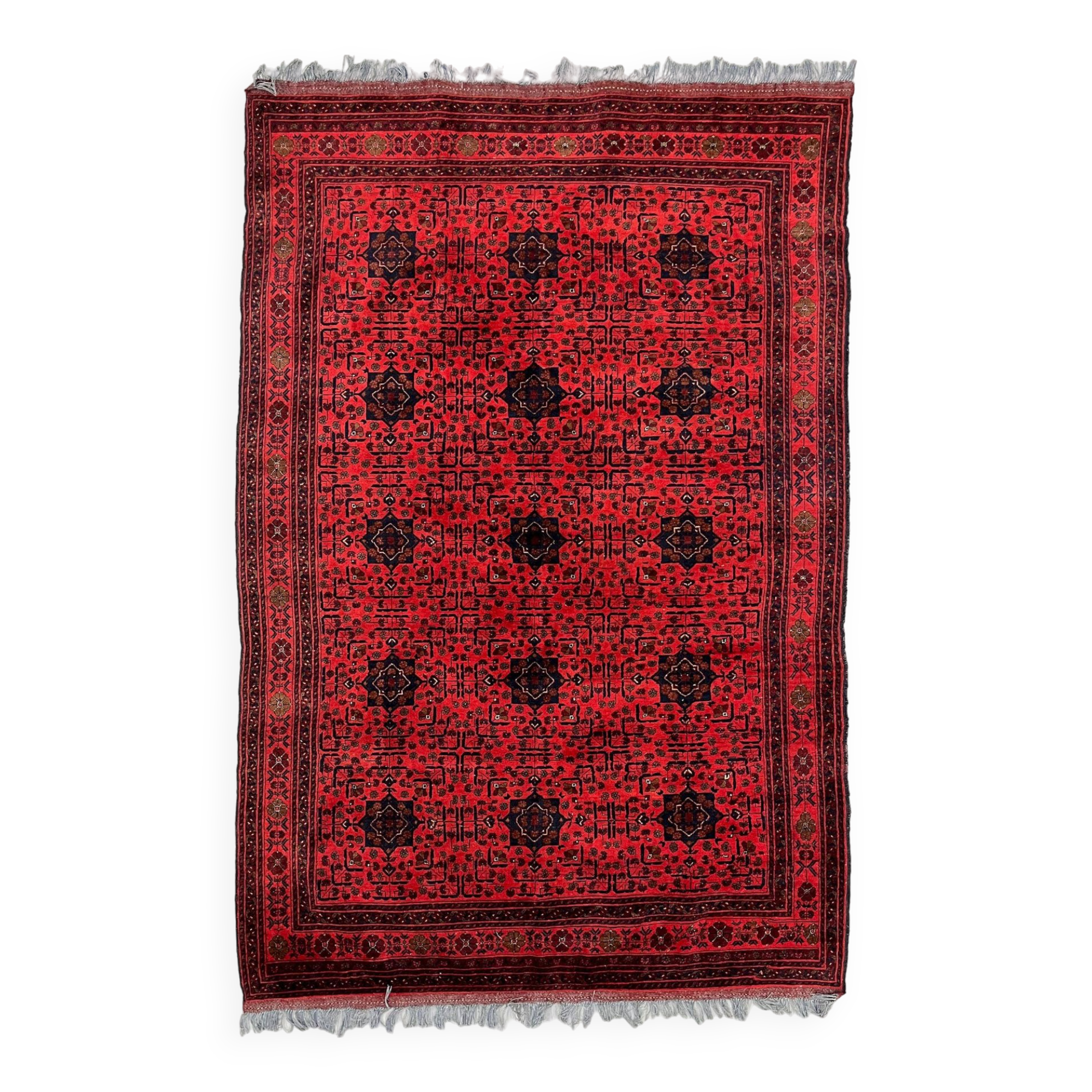 Afghan Khal Mohammadi Rug 300x195 cm, Vintage Turkoman Ersari Rug