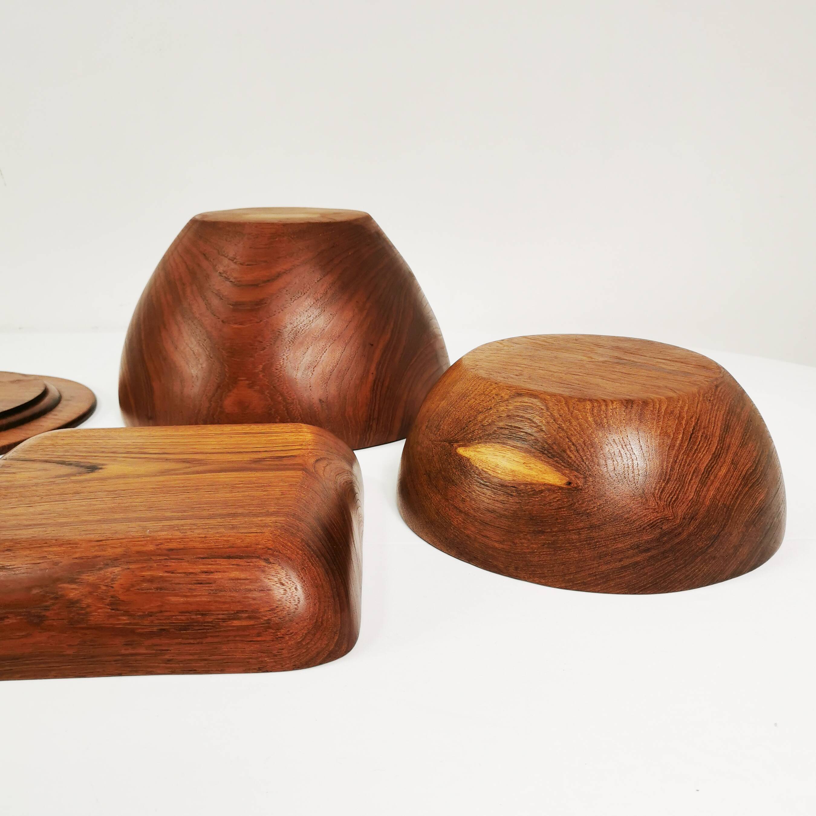 Mid Century Teak Dinnerware, 1960s