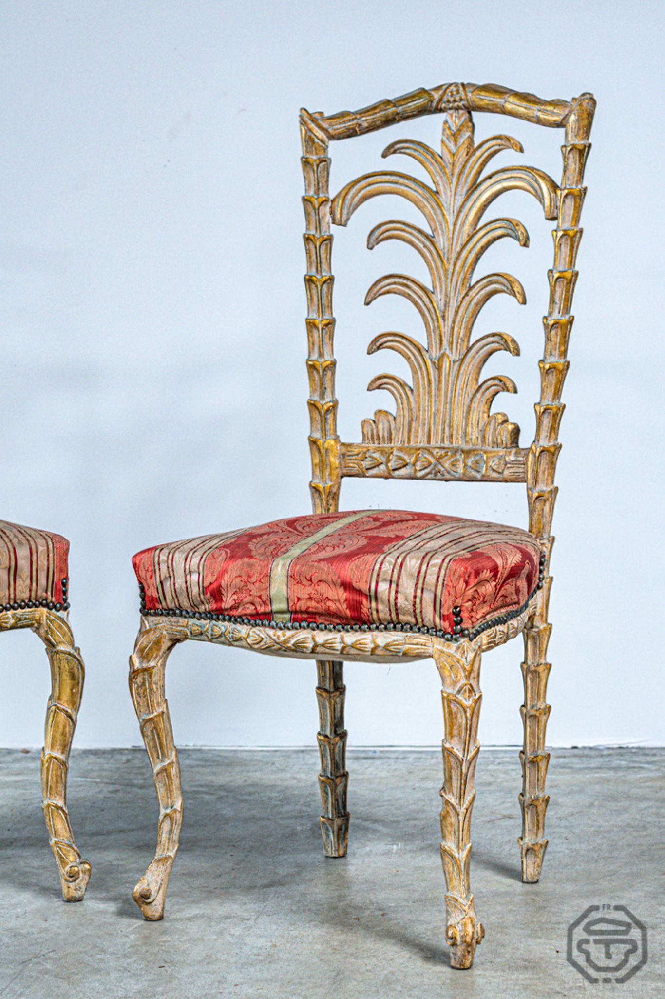 Duo de chaises palmier Rococo