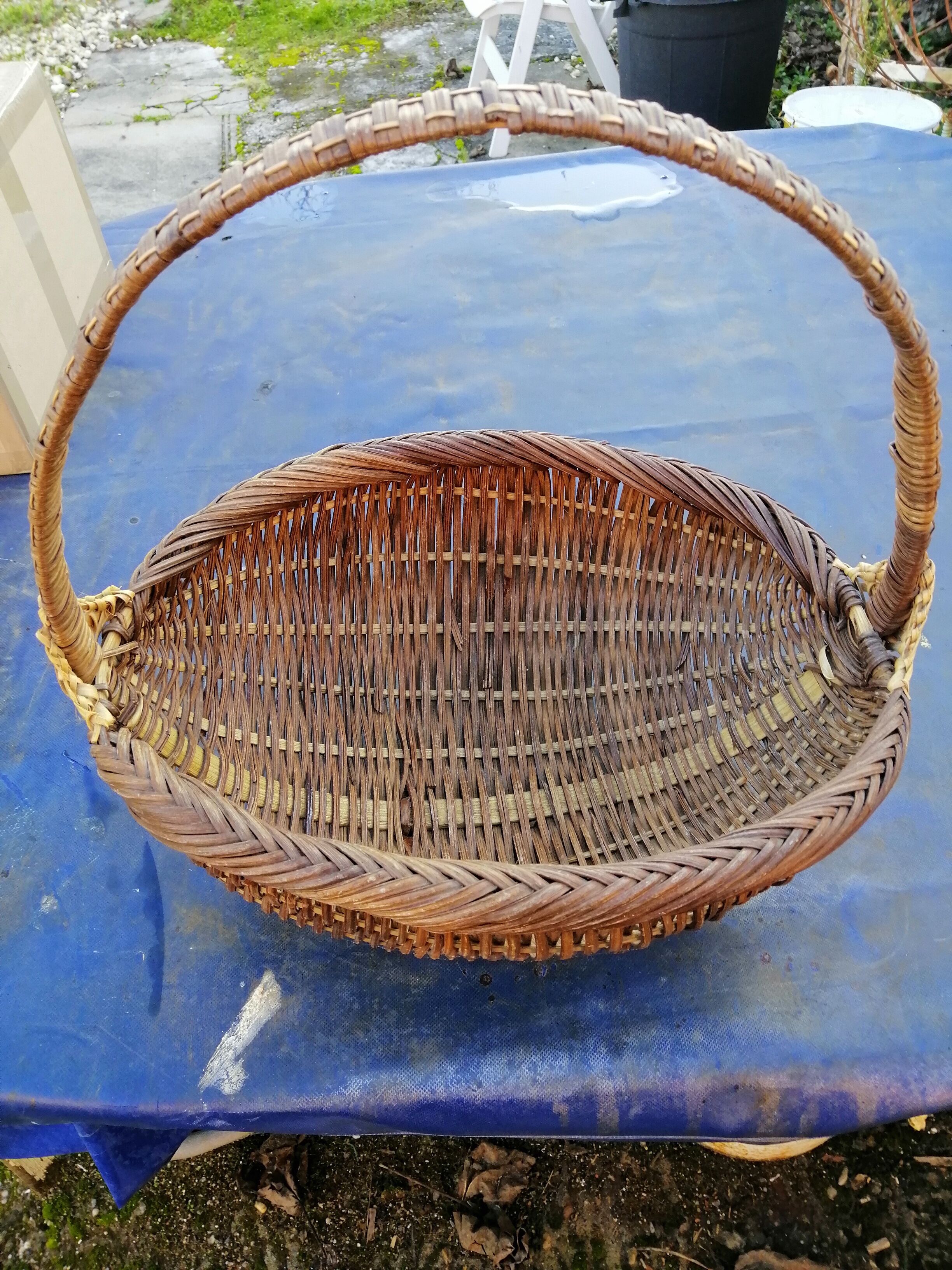 Vintage wicker basket