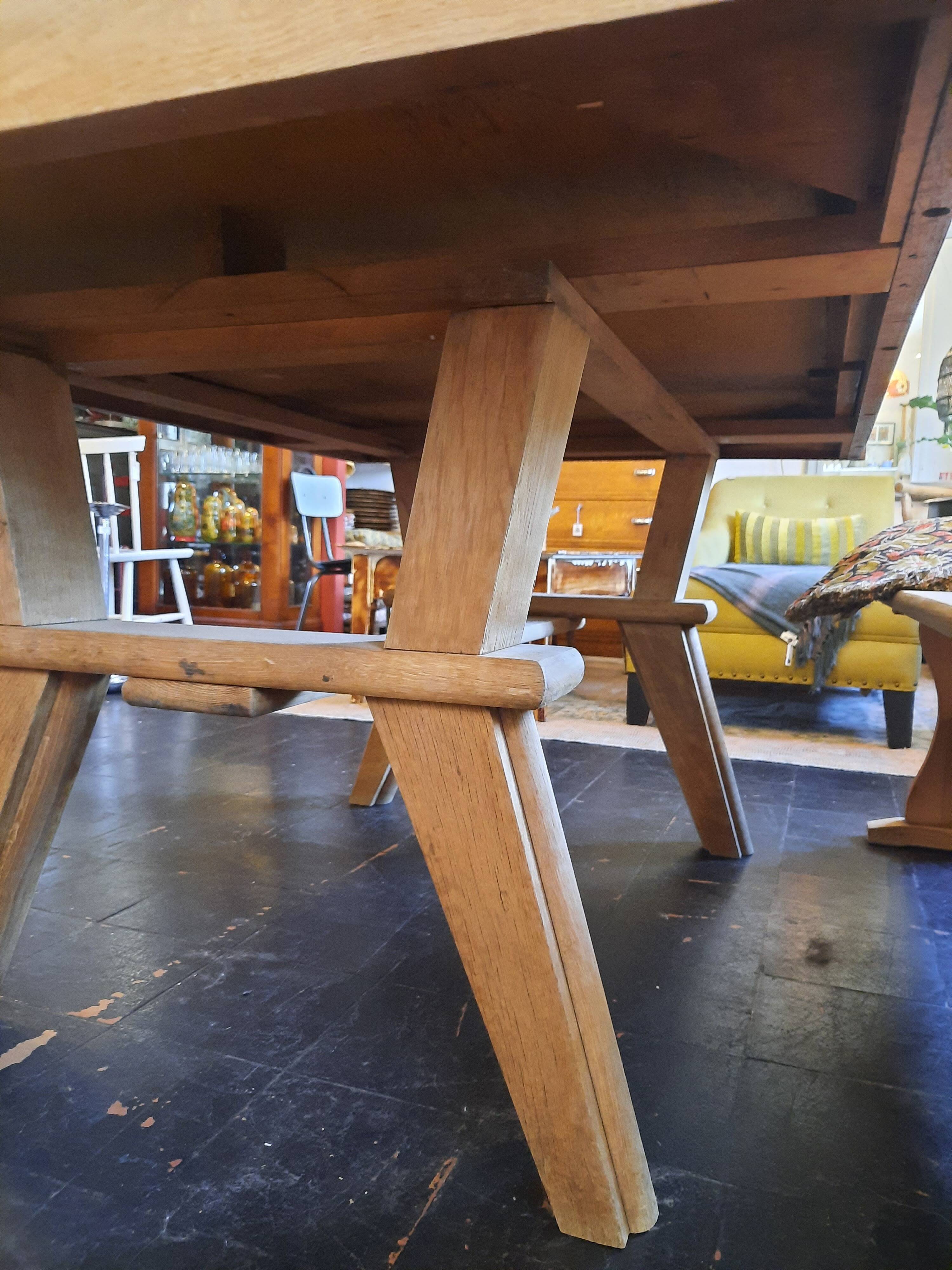 1940s oak dining table