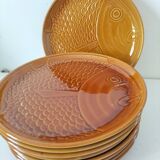 Sela Fish Barbotine Plate Set (Portugal)