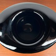 Vintage Italian vase top hat in Murano glass, 1980s.