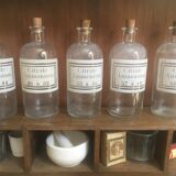 Lot of 5 vials of apothecary, Ammonium citrate