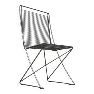 Vintage German lounge chair Kreuzschwinger by Till Behrens for Meyer Stahlmöbel, 1980s.