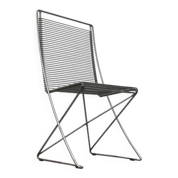 Vintage German lounge chair Kreuzschwinger by Till Behrens for Meyer Stahlmöbel, 1980s.