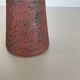 Abstract red Ceramic Studio Pottery Vase by Gerhard Liebenthron, Germany, 1970s