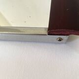 Art Deco tray, mirror, wood and metal