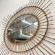 Large rattan sun mirror 1960