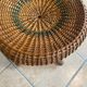 Rattan plant stand stool
