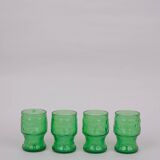 Verres en verre moulé x4