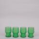 Verres en verre moulé x4