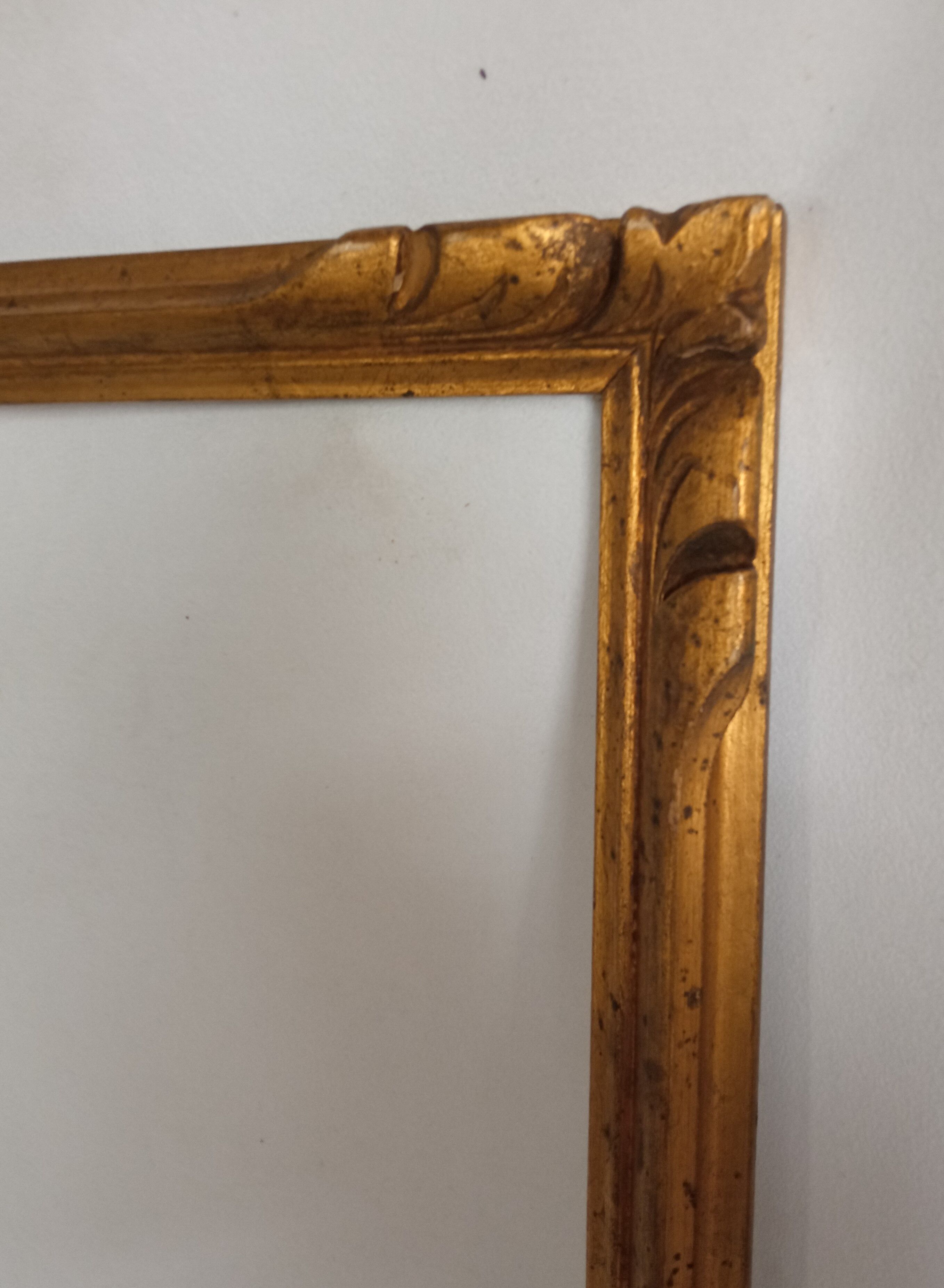 Pair of Montparnasse frames in gilded wood with circa 1960 leaf - 40 x 30 cm
