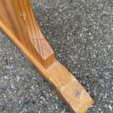 Vintage Scandinavian pine dining set, 1980s table and benches