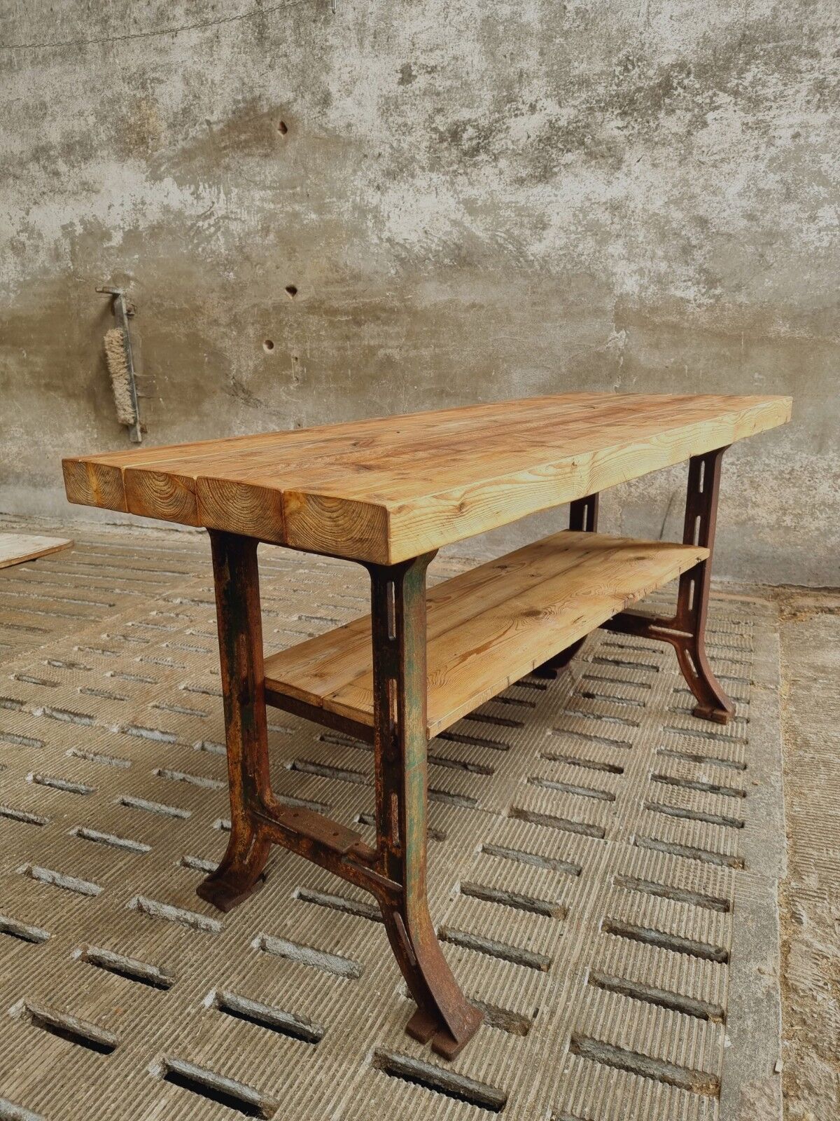Industrial table side table kitchen island or bathroom furniture
