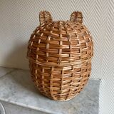 Small wicker basket sculpture
