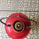 Vintage round glass and metal storm lamp
