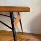 Original table by Ico Parisi with a structure of wood, metal, and stained glass.