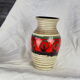 Frieze vase with green and red round