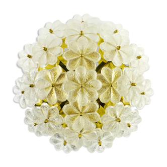 Plafonnier floral en verre de Murano par Ernst Palme, Allemagne, années 1970