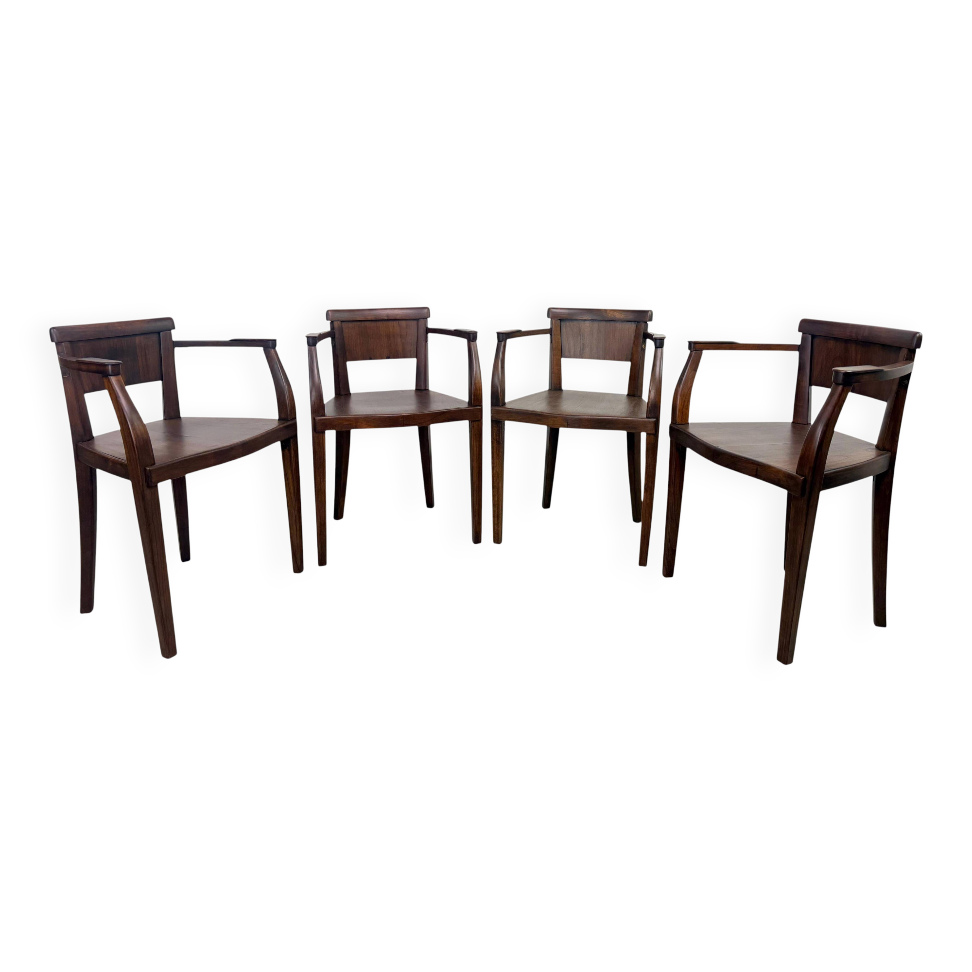 Set of 4 Art Deco armchairs