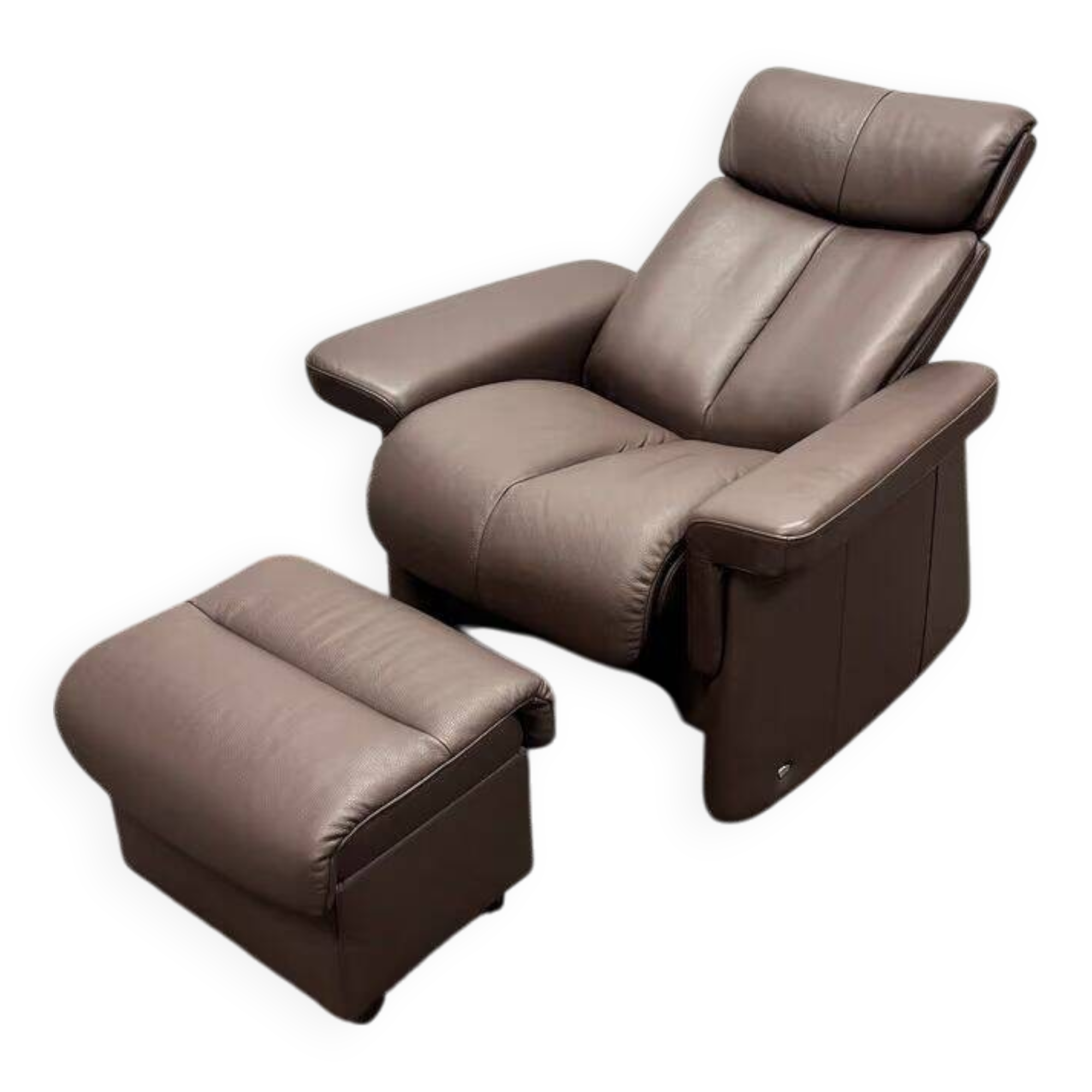 Magic-Ekornes Stressless Chair with Ottoman -Brown Leather
