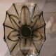 Art Deco vase in polished and frosted smoked glass