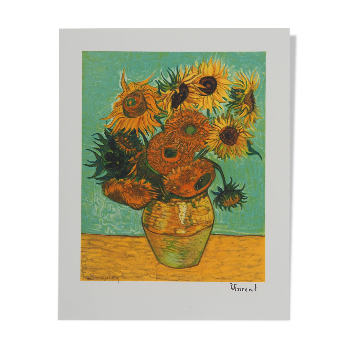 Vincent VAN GOGH: The Sunflowers, signed lithograph