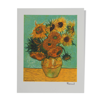 Vincent VAN GOGH: The Sunflowers, signed lithograph