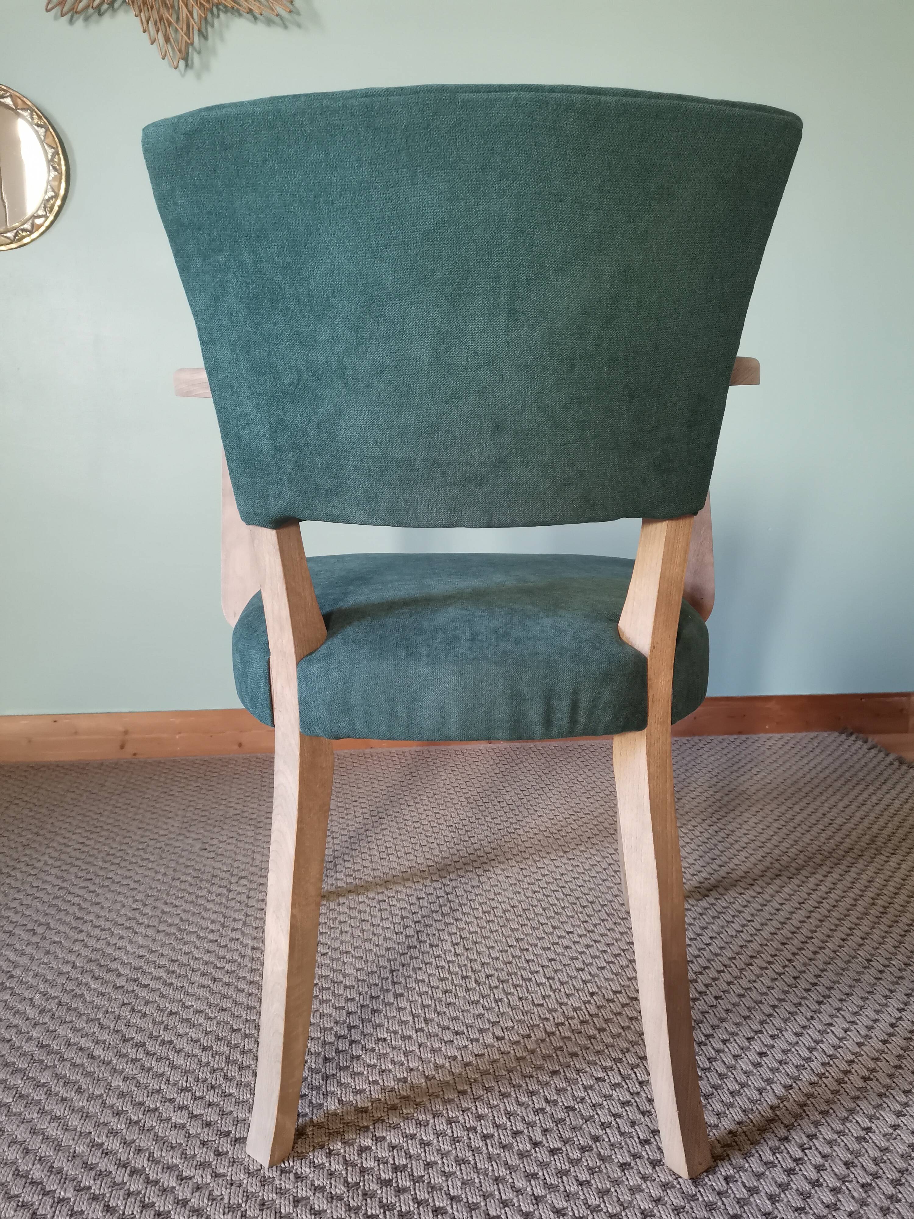 Green Art Deco bridge armchairs